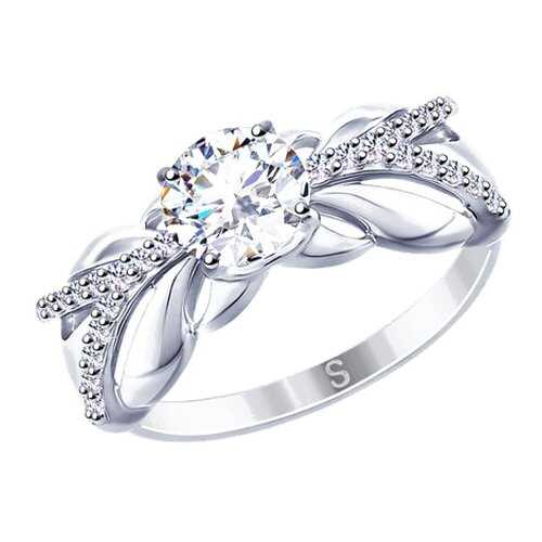 Кольцо женское SOKOLOV из серебра со Swarovski Zirconia 89010110 р.19 в Орби