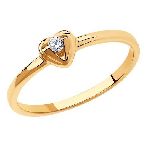 Кольцо женское SOKOLOV из золота с бриллиантом 1011988 р.17 в Орби