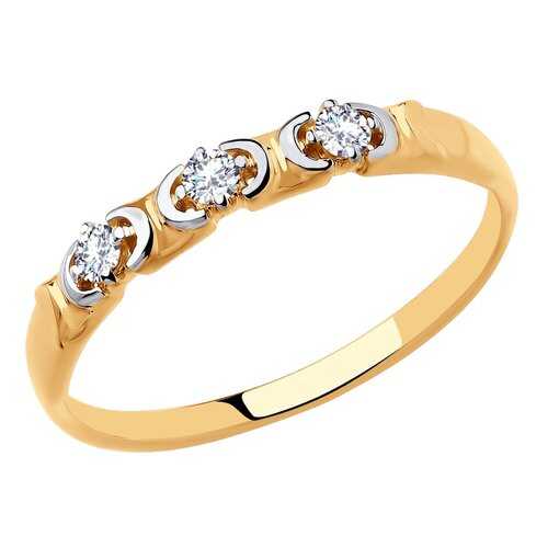Кольцо женское SOKOLOV из золота со Swarovski Zirconia 81010430 р.17.5 в Орби