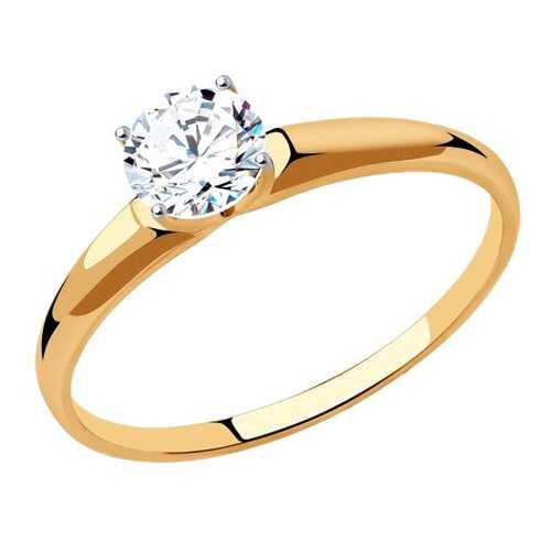 Кольцо женское SOKOLOV из золота со Swarovski Zirconia 81010438 р.16.5 в Орби