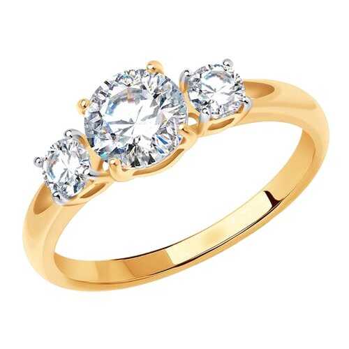 Помолвочное кольцо женское со Swarovski Zirconia SOKOLOV 81010186 р.17 в Орби